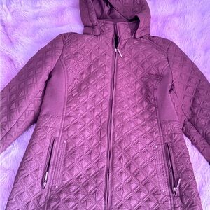 Weatherproof Women's Quilted Puffer Jacket in Brown